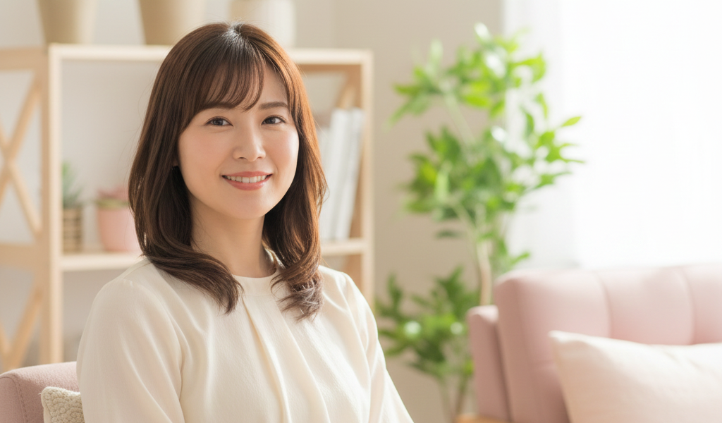 笑顔で働く女性のイメージ